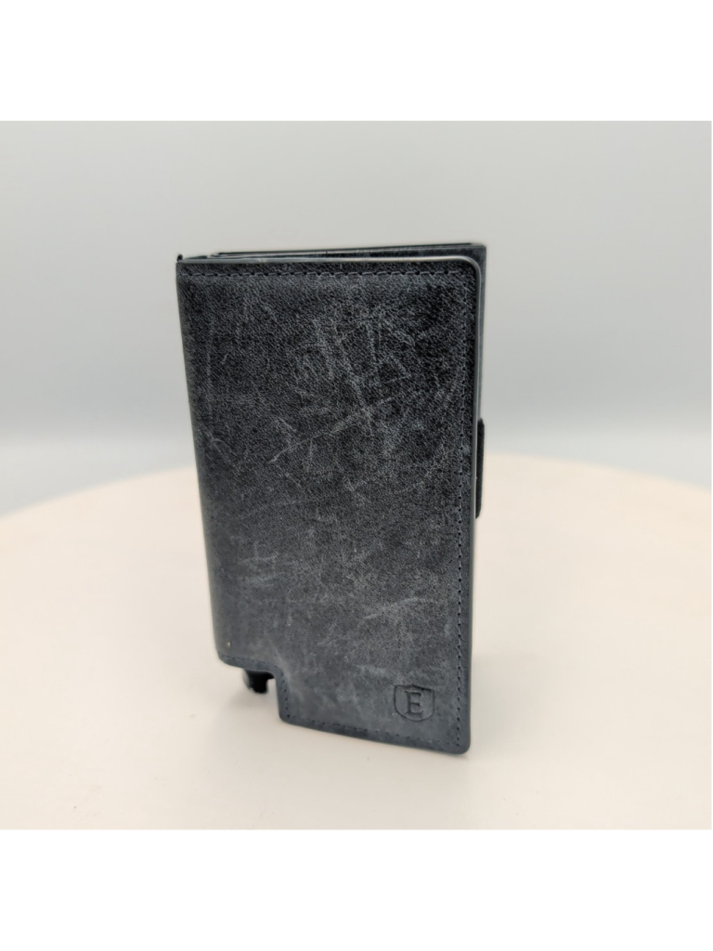 Ekster Parliament Grey Leather Smart Wallet RFID Blocking Quick Card Access EDC